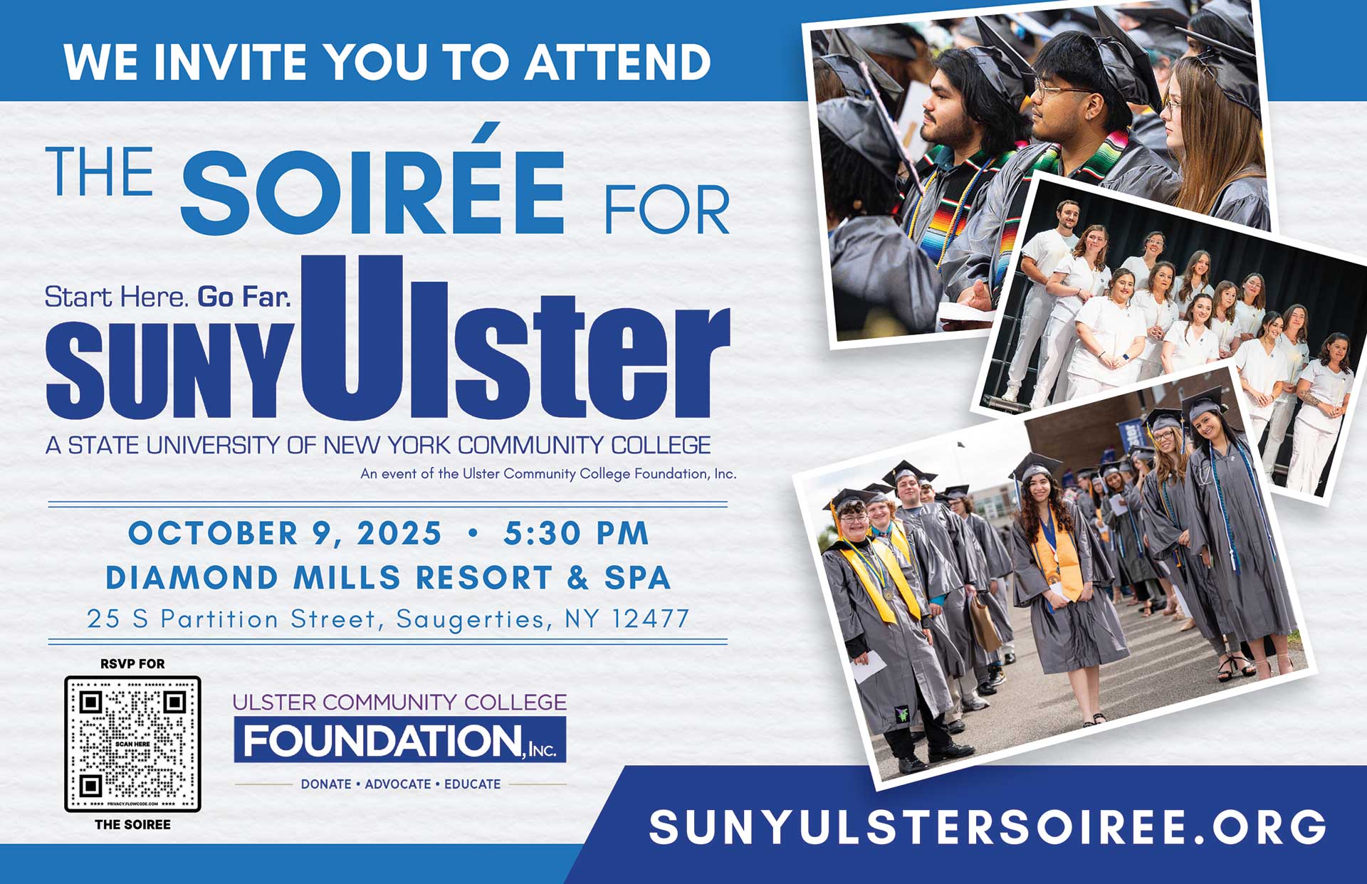 Soiree for SUNY Ulster October 9, 2025 Diamond Mills Resort and Spa