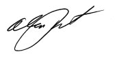 President Robert's signature