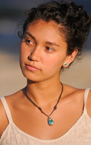 portrait of woman looking off to the side